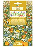 Blumen, Semi di Fiori, Flower Mix, 17 Tipologie differenti, Semi di Fiori in miscuglio e crusca di Grano Saraceno (Amici ...
