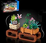 Bonsai succulenti 963 pezzi Bouquet Building Block, kit modello Flower Series, set di blocchi di piccole particelle compatibile con LG-Blume ...