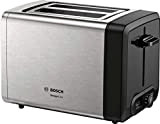 Bosch TAT4P420DE - Tostapane compatto DesignLine in acciaio INOX, con funzione di scongelamento automatico, perfetto per 2 fette di tostapane, ...