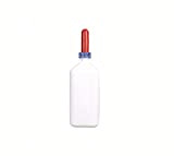 Bottiglia per allevamento per vitelli, con scala e rosso + tettarella (1 litro/2 litri), rotonda (2 litri)