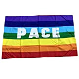 BrolloGroup Bandiera della Pace Bandiere Arcobaleno 100x140 Cm Bandiere Flag Peace PS 16196