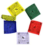 BUDDHAFIGUREN/Billy Held Bandiere di Preghiera, Tessuto, Multicolore, 12x3x2 cm