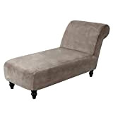Bumdenuu Fodera per chaise longue senza braccioli in velluto fodera per sedia a sdraio estensibile per mobili per sedia a ...