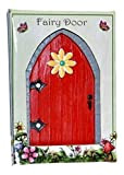 BZB Enchanted Miniature World Fairy Door – Giardino per interni ed esterni – 8 disegni – 12 cm (fiore rosso)