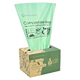 C Crystal Lemon - Sacchetti per rifiuti compostabili, 50 pezzi, 6 galloni, resistenti, 0,85 mm, per la casa e la ...