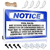 CakJuice Cartelli in metallo divertenti decorazioni per la piscina con scritta "Regole per la piscina" Targa in latta per il ...