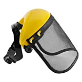 Cappello per casco di sicurezza, casco con visiera in rete, con pieno facciale per protezione forestale del decespugliatore
