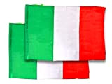 CARALL 2 Pezzi di Bandiera Italiana Italia 145X90CM in Tessuto Poliestere con Passante per L'Asta