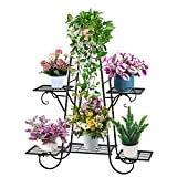 CarolynDesign Supporto per piante a 6 ripiani per interni ed esterni, mensola per vasi di fiori per piante multipiante, supporto ...