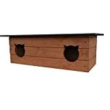 Casetta per gatti per esterni, isolata in legno (40 x 40 cm, #E08580)