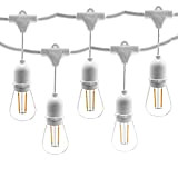 Catena di Lampadine AOMEX Catene Luminose LED catenaria 10 metri proungabile con 10 portalampada E27 lampadine non incluse (10M-BIANCO)