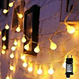 Catena luminosa 10m 70 LED Bulbo Luci di Natale con 8 Modelli Feste Lampade Ghirlanda Decorazioni Lucine con Telecomando e ...