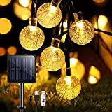 Catena Luminosa Esterno Solare, TOPYIYI 8M 50 LEDs Luci Solari Esterno, USB Ricaricabile 8 Modalità, Impermeabile IP65 Luci Natale Solare ...