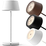 charlique® Dinner Light 2 - Porta lampada da tavolo o comodino ricaricabile – lampadina LED USB a batteria senza fili– ...