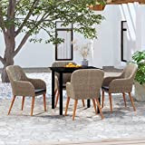 Chenshu Set di 5 sedie da giardino con cuscini, tavolo da giardino con sedie, set di mobili da giardino, set ...