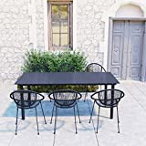 Chenshu Set di 7 sedie da giardino, tavolo da giardino, tavolo da pranzo, tavolo da giardino, tavolo da pranzo, set ...