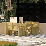 Chenshu Set di mobili da giardino, 3 pezzi, tavolo da giardino con sedie, set di mobili da giardino, tavolo da ...