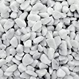 Ciottoli di Marmo Bianco di Carrara - Sassi Bianchi Decorazione Giardino e Casa Aiuole e Bordure 7/15mm (200kg)
