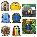 Cisolen 6 pz porta fatata giardino in legno porta fatata per albero mini fata giardino porta in miniatura decorazioni fatate ...