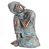 Clasken Statuetta di Statua di Buddha, Decorazione di Meditazione Statua di Buddha in Meditazione a Prova di ruggine per Giardino ...