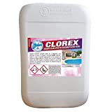 Cloro Liquido per piscina 25kg CLOREX, Agente ossidante a base di cloro liquido stabilizzato - Midor