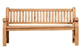 CLP, modello: Jackson - Panca da giardino in legno massiccio di teak, resistente alle intemperie (fino a 5 misure disponibili)