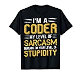 Coder Sarcasm Programmatore Programmatore Coding Geek Maglietta