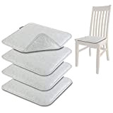 COM-FOUR® 4x cuscini di seduta in feltro - cuscini imbottiti per sedie - imbottitura quadrata per sala da pranzo, giardino, ...