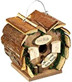 com-four® scatola di nidificazione in legno per appendere, casetta per uccelli a forma di cuore per uccelli selvatici, 17 x ...