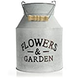 COM-FOUR® Vaso da fiori in metallo - bricco da latte per piante - vaso da fiori vintage - vaso decorativo ...