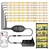 [Confezione da 8] Lampada per piante a LED con timer automatico 4/8/12H, 384 LED / 10 livelli dimmerabili, Lampada da ...