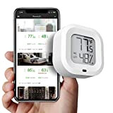 COZHYESS Thermometer Hygrometer, Bluetooth 5.0 Mini Termometro Senza Fili, con Bluetooth, con Sensore di Umidità e Temperatura Interna, con Avvisi ...