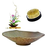 CRAFFANCY - Set di 2 vasi per fiori rotondi e foglie di loto in ceramica per Ikebana, decorazione per casa, ...
