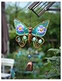 Creativo Campanelli eolici all'aperto per interni in ferro battuto colore grande farfalla campana del vento da giardino, da appendere, decorazione ...