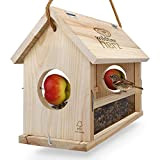 cuore di animali selvatici | Mangiatoia per uccelli XXL, realizzato in legno naturale, non trattato - Casetta per gli uccelli ...