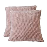 Cuscino caldo in flanella a pois, 50 cm x 50 cm, confezione da 2, include federe per cuscini e cuscino ...