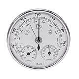 DANDELG Barometro Termometro Igrometro 3 in 1 Temperatura umidità Misuratore di Pressione atmosferica Barometro da Parete
