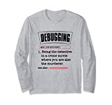 Debugging Definition, QA Engineer & Tech Support Geek Gift Maglia a Manica