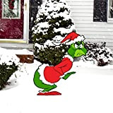 Decorazioni natalizie per esterni Grinch,1 cartelli giardino Grinch con paletti,per la decorazione del prato del cortile di Natale,articoli per feste ...