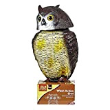 Defenders Wind-Action Owl (Attacco a Vento, Gufo Realistico, deterrente per Giardini, Uccelli Spaventosi Come piccioni e gabbiani da Aree Esterne)