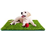 DESHOME Toby - Tappeto per cani gatti e bambini in erba sintetica 90x115 cm con fondo drenante per esterno e ...