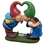 Design Toscano Garden GNOME Statua - Kiss And Tell Lover Gnomi - Prato GNOME