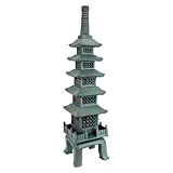Design Toscano La pagoda del Tempio di Nara Decorazione Asiatica Statua da giardino, poliresina, bicolore bronzo e verderame, Grande 71 ...