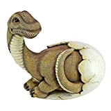 Design Toscano QM2727800 Statua Brachiosauro Baby Dinosauro Che Esce Dall'Uovo, 16.5x26.5x24 cm