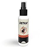 Detick Spray Antizecche - Repellente Insetti, Parassiti e Zecche per tessuti - Con Olii Essenziali di Eucalipto e Geranio - ...