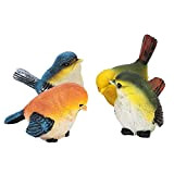 DEWIN Bird Decor,Uccelli Decorazione Resina per Giardino,Uccelli Animali Figurine Decorazione Prato Cortile Ornamenti da Giardino 4 PCS