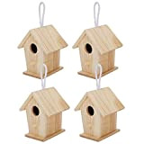 DEWIN Bird House - Mini Bird Cage Outdoor Hanging Nidi per Uccelli in Legno Gabbia Ornamento per Giardino Balcone 4 ...
