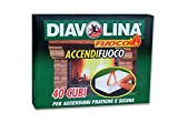 Diavolina - Accendi Fuoco, Per Accensioni Prattiche e Sicure - 40 Cubi