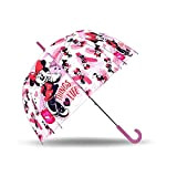 Disney Ombrello a Campana, 45 cm, Minnie Maus KL83256-Ombrello, Motivo: Topolino, Colore: Rosa, PVC, 0
