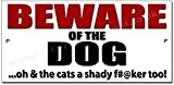 Divertente attenti al cane, gatto d' ombra e qualità metal Sign